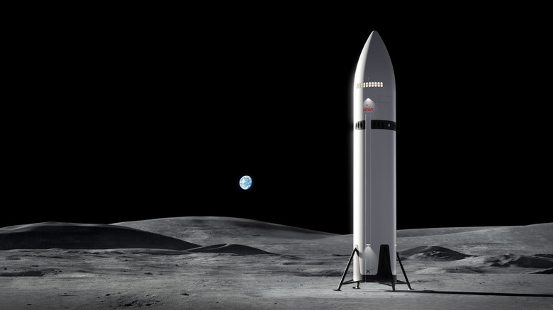 Artist's rendering of a SpaceX Starship lunar lander
