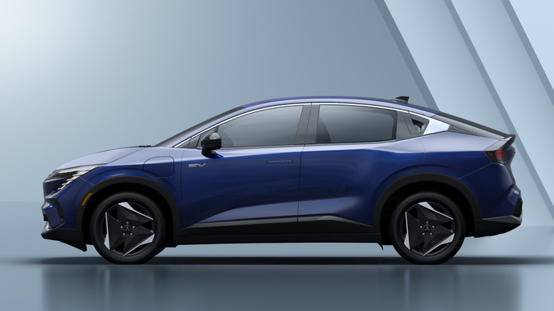 2027 Mitsubishi Eclipse Sportback side profile (based on the Nissan Leaf)