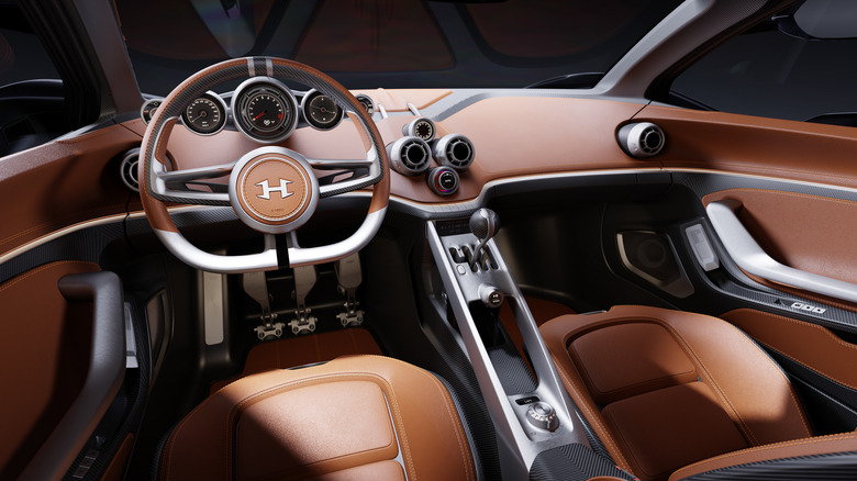 Hennessey Blackbird interior.
