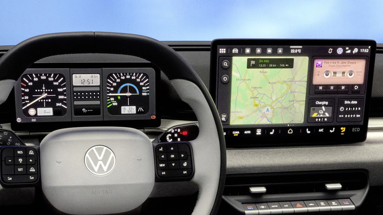 Infotainment screens of the Volkswagen ID Polo