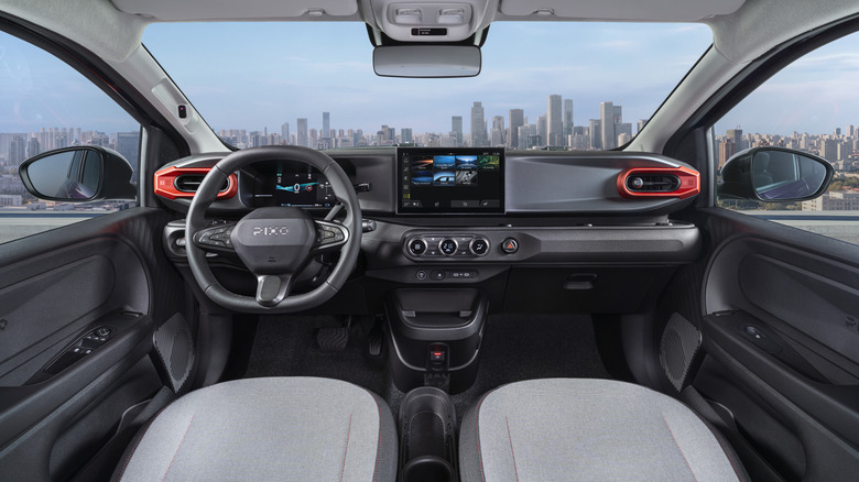 Dashboard of a new Nissan Pixo