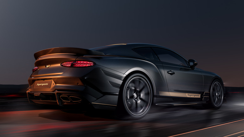 Rear 3/4 position of a Bentley Continental GT Supersports