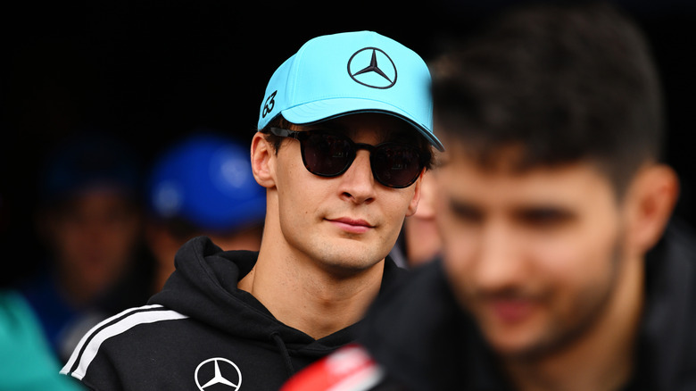 George Russell of Great Britain and Mercedes AMG Petronas F1 Team on the drivers parade prior to the F1 Grand Prix of Belgium at Circuit de Spa-Francorchamps on July 19, 2026 in Spa, Belgium.