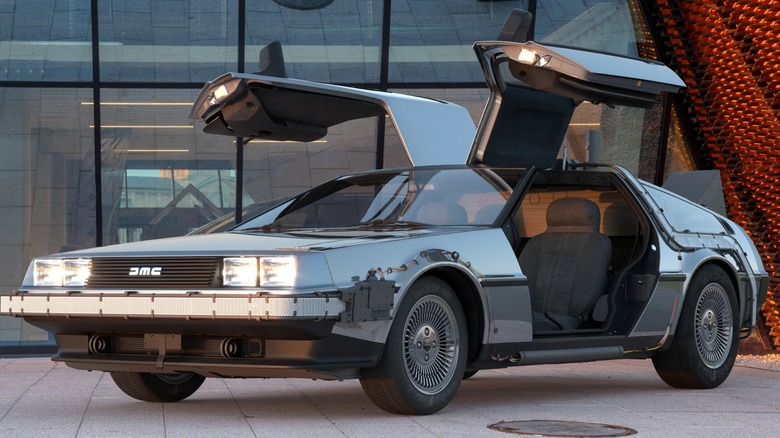 DMC Delorean with its doors open