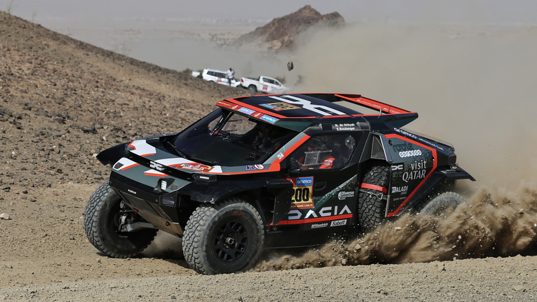 A Dacia Sandrider competing in the Dakar 2024 Rally