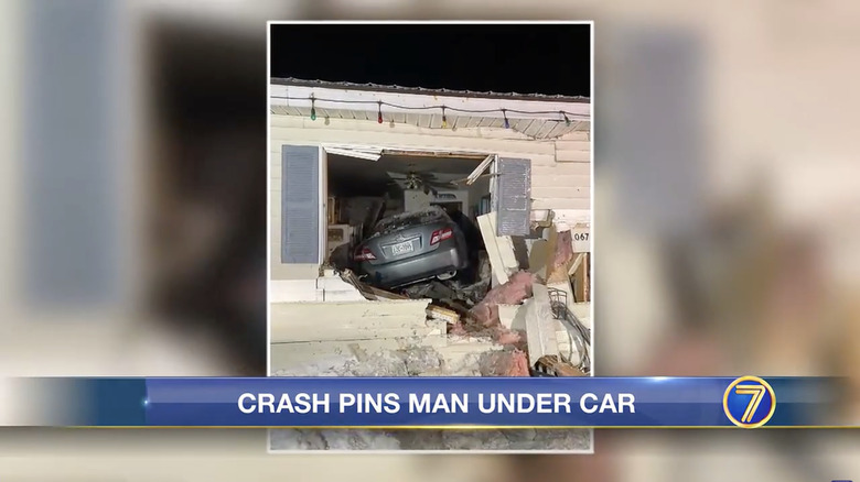 Car crashes into NY man's living room