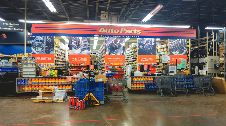 Car parts stall for aftermarket parts