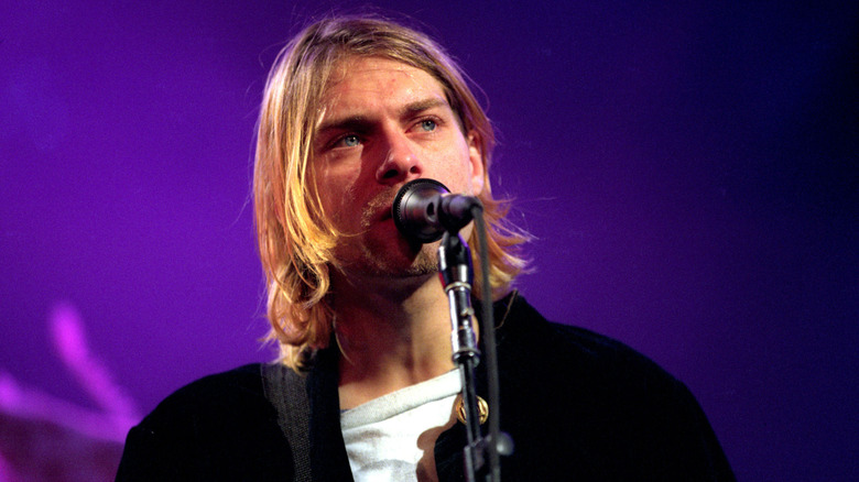 Kurt Cobain performs in 1993.
