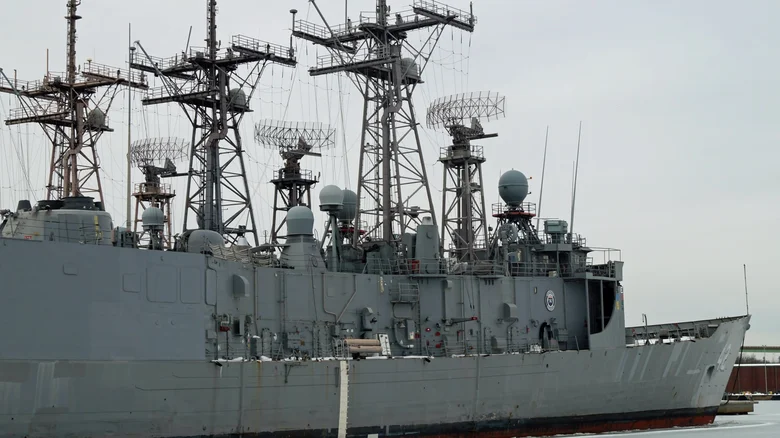 British frigate HMS Portland strikes