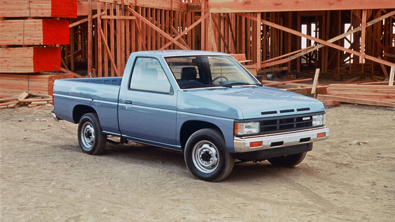 Front 3/4 view of a Nissan Hardbody pickup