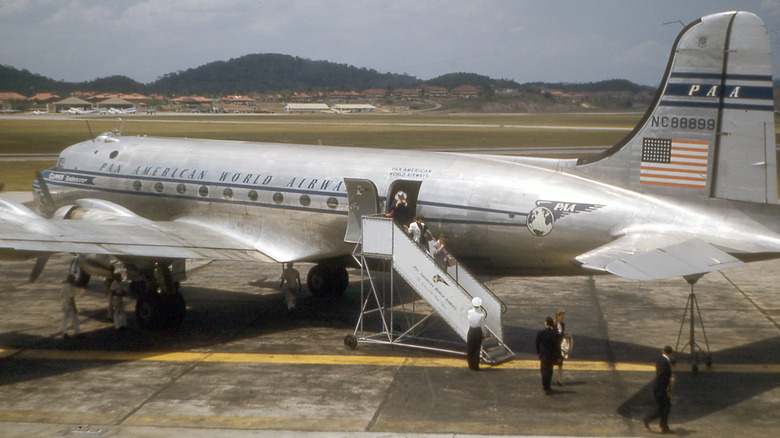 Rare color photo of Pan Am Flight 526A, Clipper Endeavor in the late 1940s.
