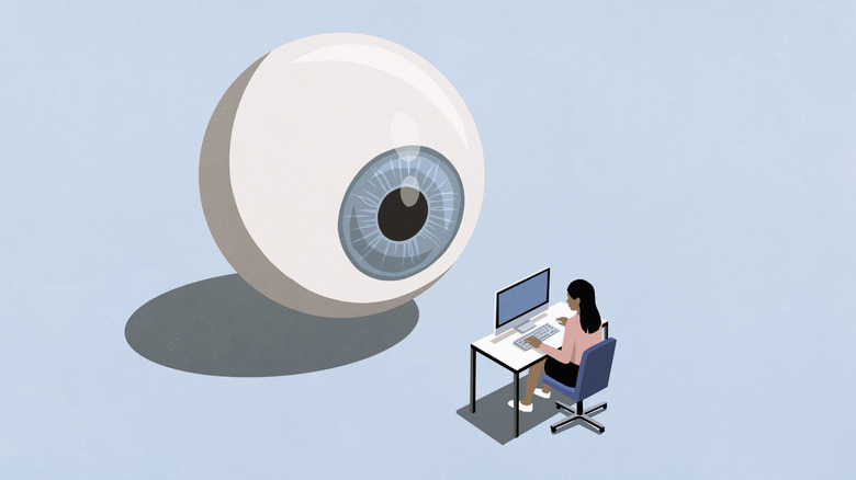 یک نقاشی توضیحی از سرخ کردن سرخ کردن چشم