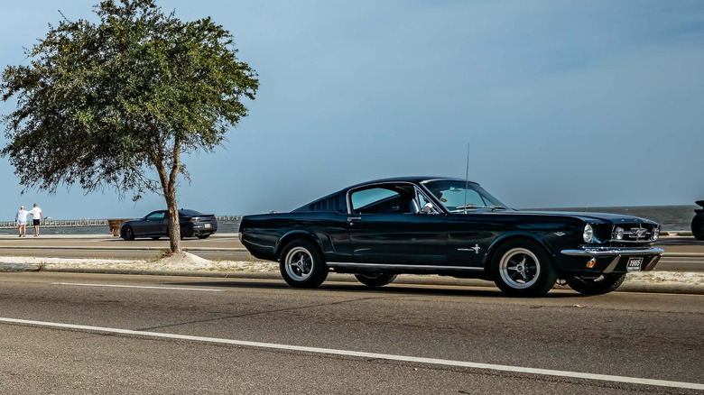 1965 Ford Mustang driving in Mississippi