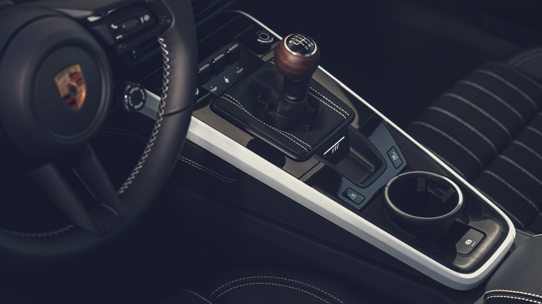Shifter of a 2027 Porsche 911 Carrera S with MT Package