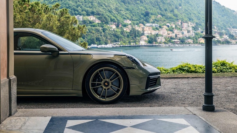 A 2026 Porsche 911 Turbo S at Lake Como