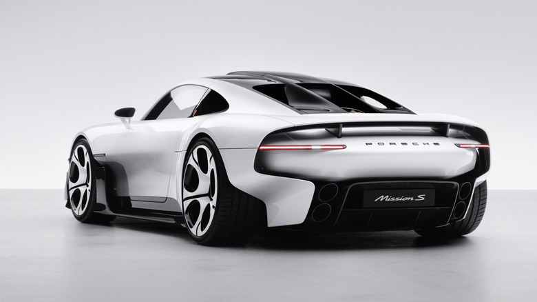 Rear 3/4 view of the Porsche Mission S concept
