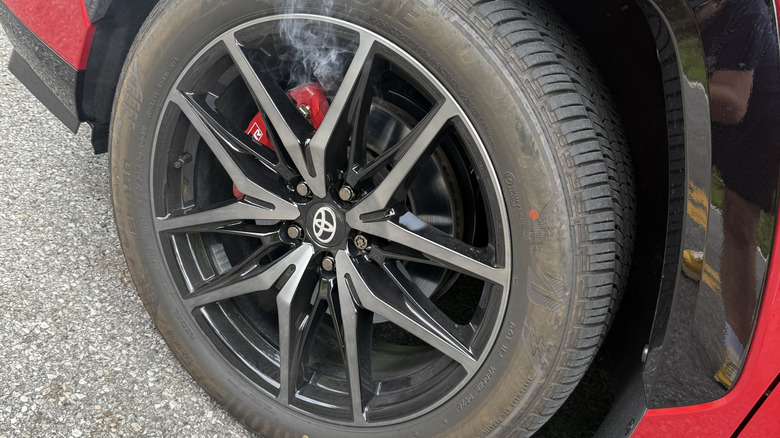 Smokey brakes on a Toyota RAV4 GR Sport