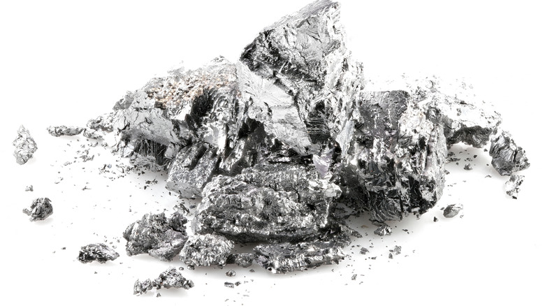 Pure beryllium against a white background