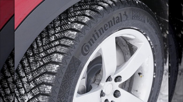 Continental VikingContact 8 tires on red SUV