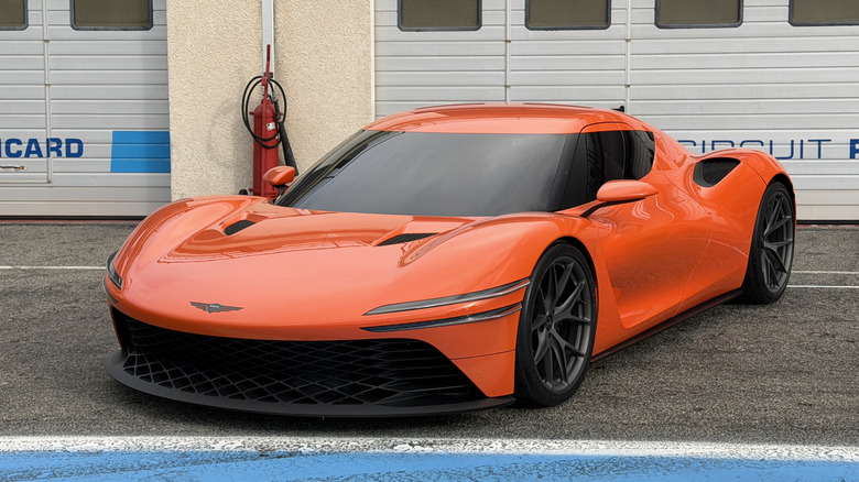 Front 3/4 view of the Genesis Magma GT concept