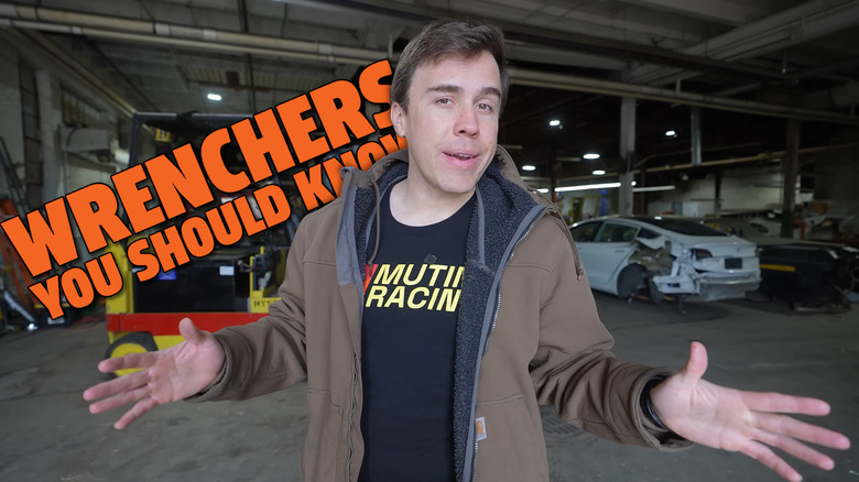 Andy Didorosi wrenching on his weird cars