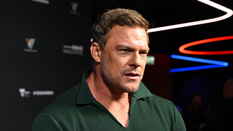 Alan Ritchson at the War Machine premiere in Australia