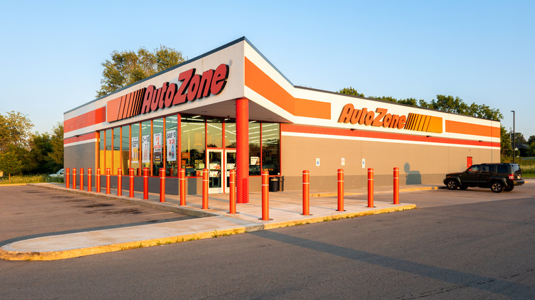 Landscape Evening View of AutoZone Auto Parts Store, which is the Largest Aftermarket Automotive Parts and Accessories Retailer in North America.