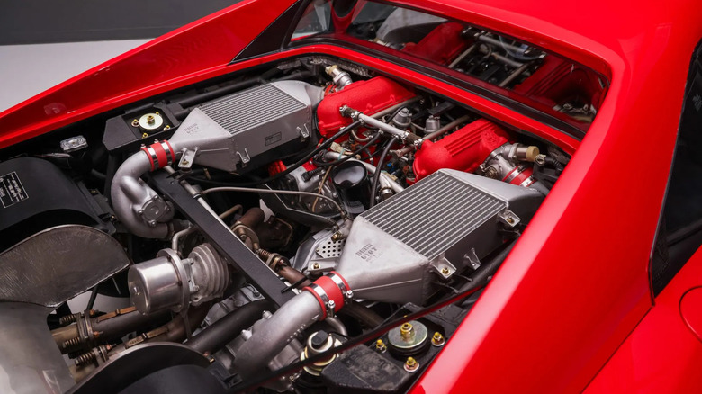 Ferrari 288 GTO engine compartment