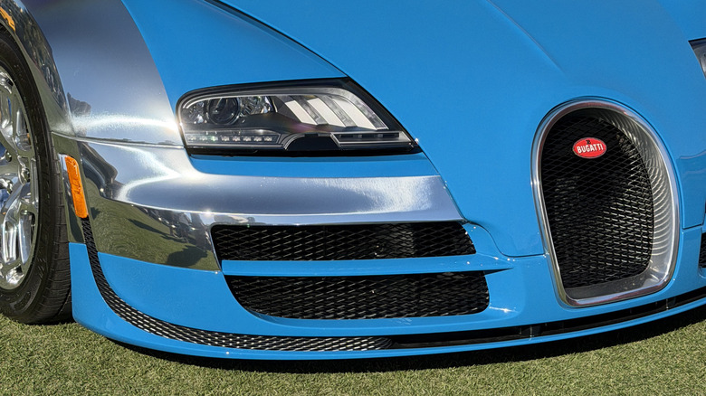 Headlight of a Bugatti Veyron Grand Sport Vitesse