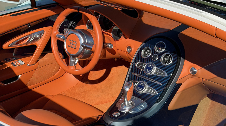 Interior of a Bugatti Veyron Grand Sport Vitesse