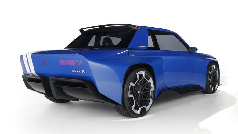 Rear 3/4 view of the Renault 8 Gordini concept