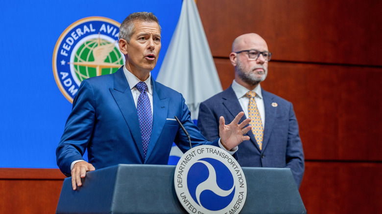 Duffy at the press conference where he announced his plan