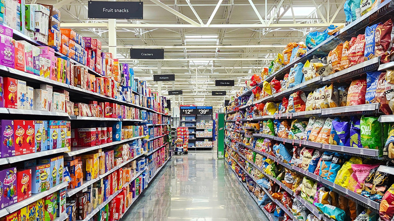 Walmart aisle in North Carolina