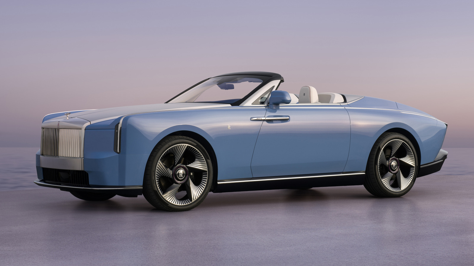 Rolls-royce Project Nightingale Is An 18.9-foot-long Electric Convertible With Chrome Freakin' Tail Fins