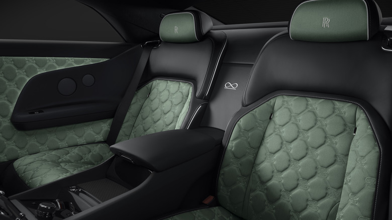 Back seat of a Rolls-Royce Spectre Series II Black Badge