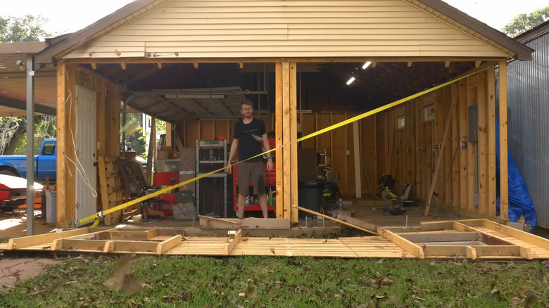 Knocking down a garage wall