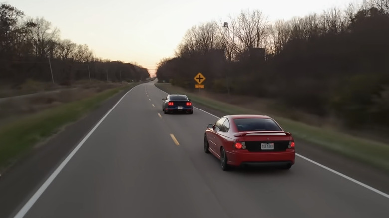A giant Route 66 sign in a park in Joliet, Illinois