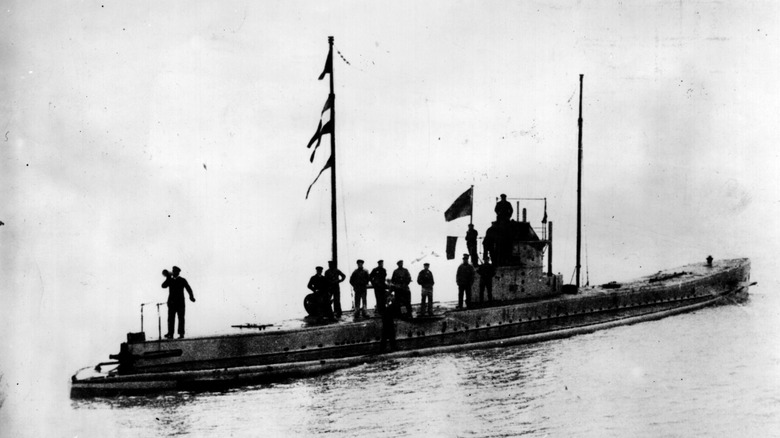 A photograph of a German U-Boat, which Rudolf Diesel's engine helped to develop