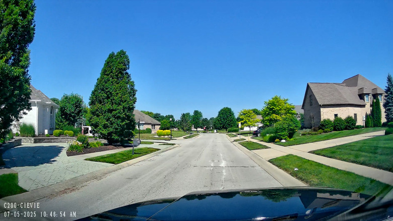 View of street from Cievie C200 camera