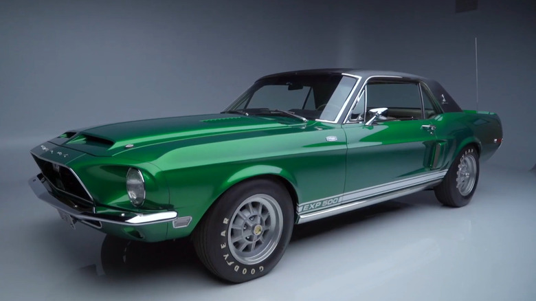 Front-side view of a restored 1968 Ford Mustang EXP 5000