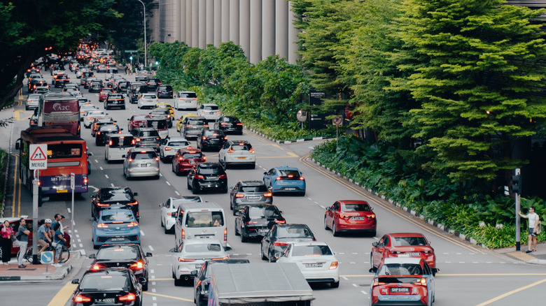 Car traffic in Singapore