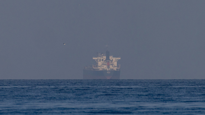 An oil carrier near the Strait of Hormuz