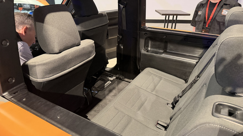 Back seat of a Slate truck