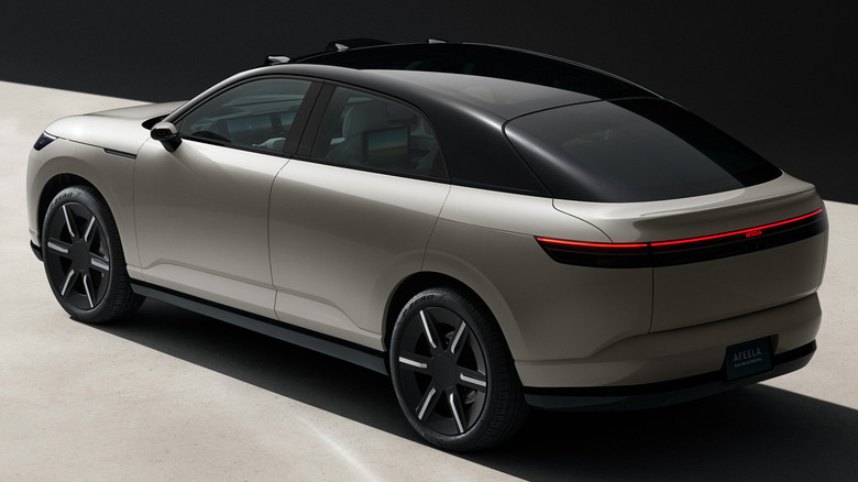 rear 3/4 view of the Afeela Prototype 2026