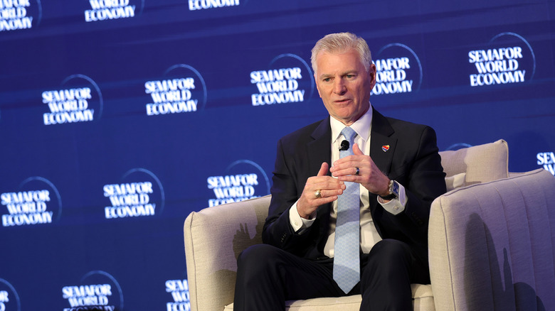 Bob Jordan, President and CEO of Southwest Airlines, participates in a discussion at the Semafor World Economy 2026 summit on April 13, 2026 in Washington, DC.