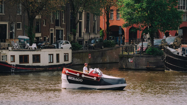 Sebago Docksides 80th anniversary boat shoe-shaped boat