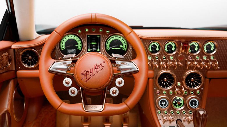 Dashboard of a Spyker C8 Preliator XXV