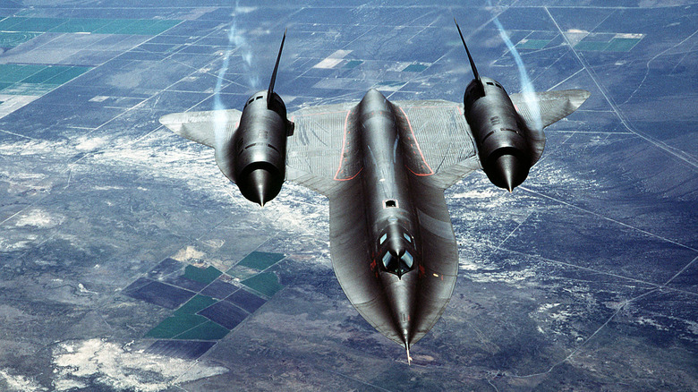 An SR-71 Blackbird in flight