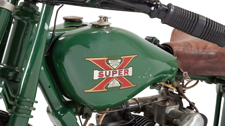 The gas tank of Steve McQueen's Excelsior Super X motorcycle