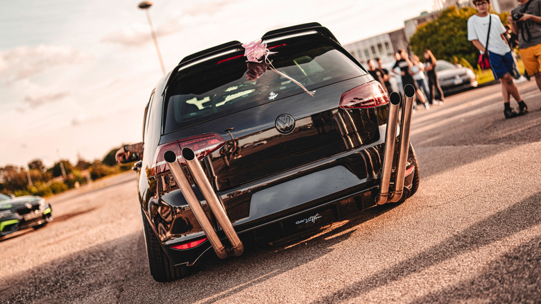 A modified Volkswagen exhaust